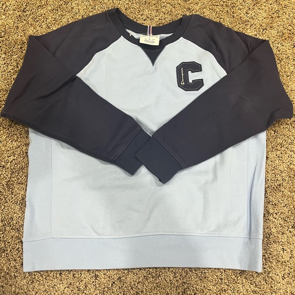 Champion Women's Heritage Fleece Crew- Heritage Block C - Picture 1 of 5